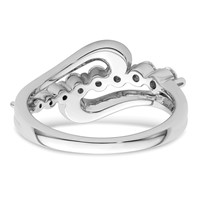 14K White Gold 0.50 Carat Lab Grown Diamond VS SI+ G+ Complete Fashion Ring view 5