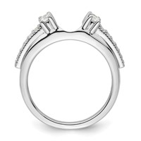 14K White Gold 0.50 Carat Lab Grown Diamond VS SI+ G+ Complete Ring Wrap view 2