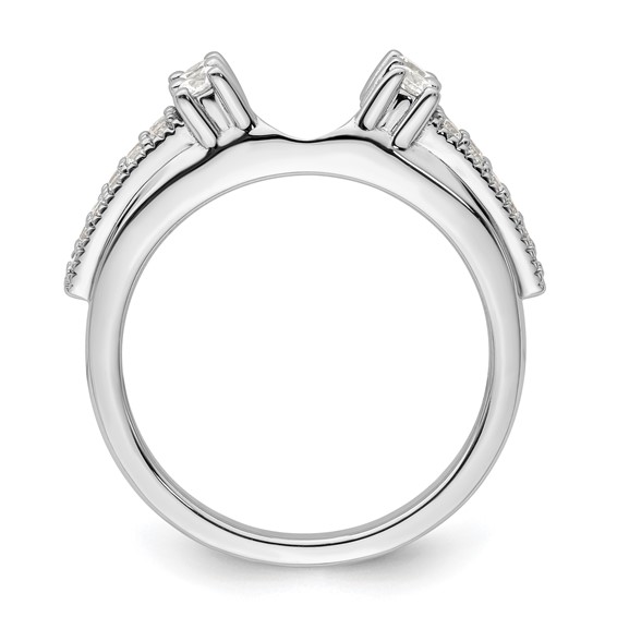 14k White Gold 1/2 carat Lab Grown Diamond VS/SI+ G+ Complete Ring Wrap