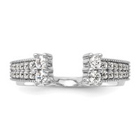 14K White Gold 0.50 Carat Lab Grown Diamond VS SI+ G+ Complete Ring Wrap view 4