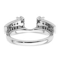 14K White Gold 0.50 Carat Lab Grown Diamond VS SI+ G+ Complete Ring Wrap view 5