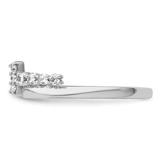 14k White Gold Complete Diamond Wrap Ring