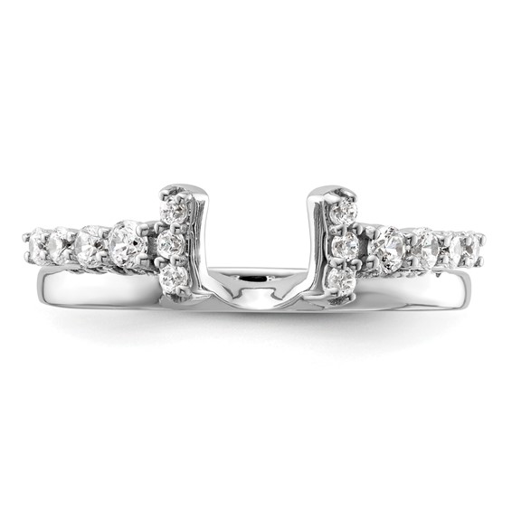 14k White Gold Complete Diamond Wrap Ring