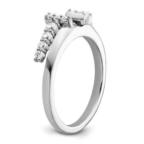 14k White Gold Complete Diamond Wrap Ring