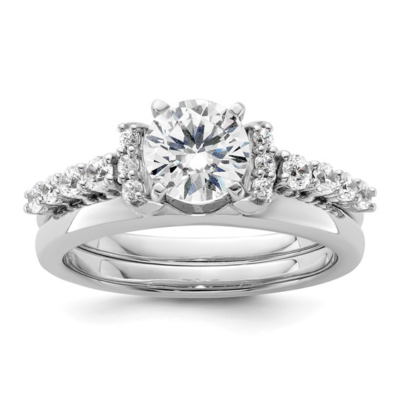 14k White Gold Complete Diamond Wrap Ring