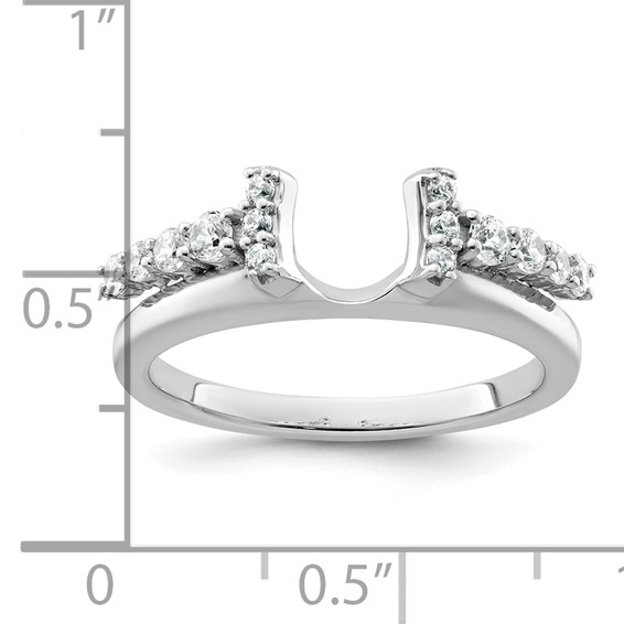 14k White Gold Complete Diamond Wrap Ring