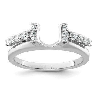 14k White Gold Complete Diamond Wrap Ring