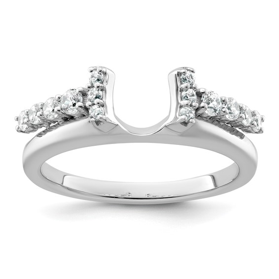 14k White Gold Complete Diamond Wrap Ring