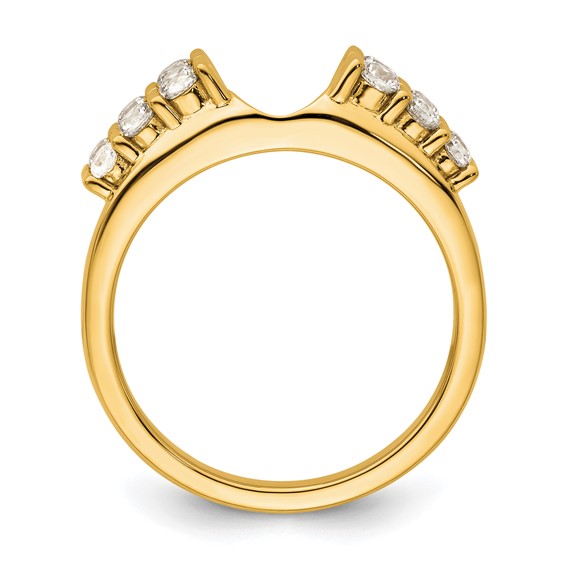 14k 1/2 carat Lab Grown Diamond VS/SI+ G+ Complete Ring Wrap