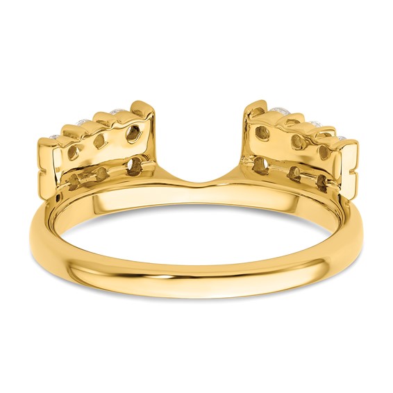 14k 1/2 carat Lab Grown Diamond VS/SI+ G+ Complete Ring Wrap