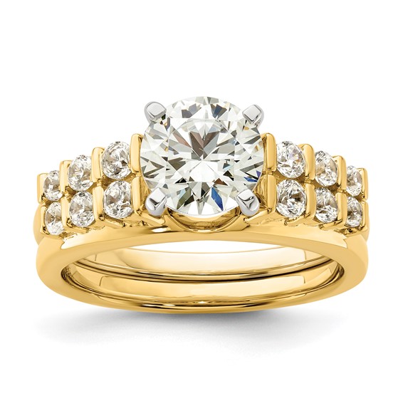 14k 1/2 carat Lab Grown Diamond VS/SI+ G+ Complete Ring Wrap