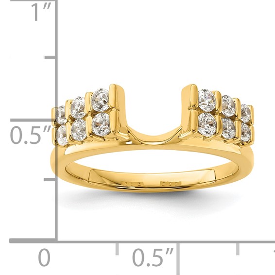 14k 1/2 carat Lab Grown Diamond VS/SI+ G+ Complete Ring Wrap