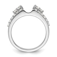 14K White Gold 0.50 Carat Lab Grown Diamond VS SI+ G+ Complete Ring Wrap view 2