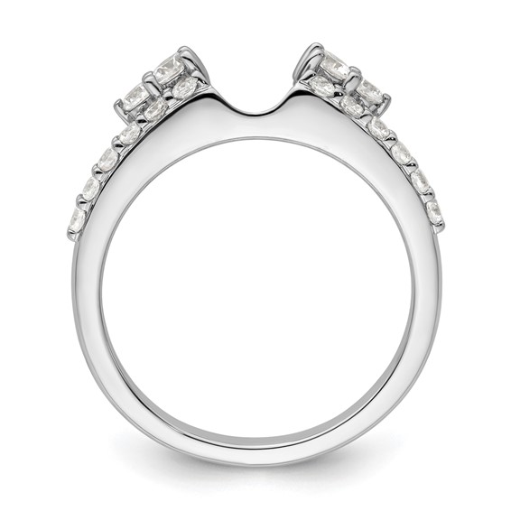 14k White Gold 1/2 carat Lab Grown Diamond VS/SI+ G+ Complete Ring Wrap