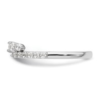 14K White Gold 0.50 Carat Lab Grown Diamond VS SI+ G+ Complete Ring Wrap view 3