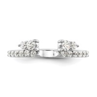 14K White Gold 0.50 Carat Lab Grown Diamond VS SI+ G+ Complete Ring Wrap view 4