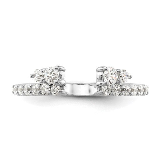 14k White Gold 1/2 carat Lab Grown Diamond VS/SI+ G+ Complete Ring Wrap