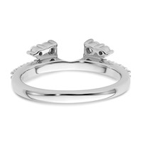 14K White Gold 0.50 Carat Lab Grown Diamond VS SI+ G+ Complete Ring Wrap view 5