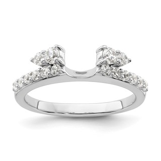 14k White Gold 1/2 carat Lab Grown Diamond VS/SI+ G+ Complete Ring Wrap