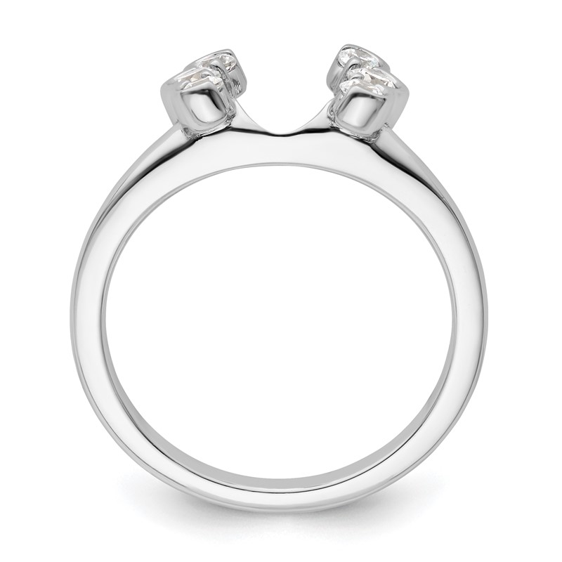 14K White Gold Lab Grown VS/SI+ G+ Dia Ring Wrap