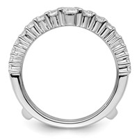 14K White Gold 1.12 Carat Lab Grown Diamond VS SI+ G+ Complete Ring Guard view 2