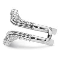 14K White Gold 1.12 Carat Lab Grown Diamond VS SI+ G+ Complete Ring Guard view 3