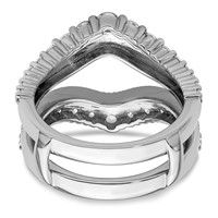 14K White Gold 1.12 Carat Lab Grown Diamond VS SI+ G+ Complete Ring Guard view 5