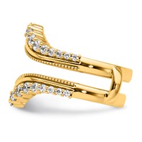 14K Yellow Gold 1.12 Carat Lab Grown Diamond VS SI+ G+ Complete Ring Guard view 3