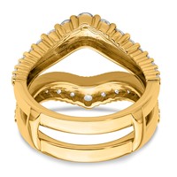 14K Yellow Gold 1.12 Carat Lab Grown Diamond VS SI+ G+ Complete Ring Guard view 5