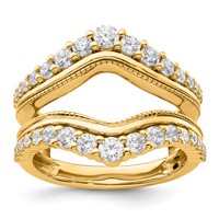 14K Yellow Gold 1.12 Carat Lab Grown Diamond VS SI+ G+ Complete Ring Guard view 1