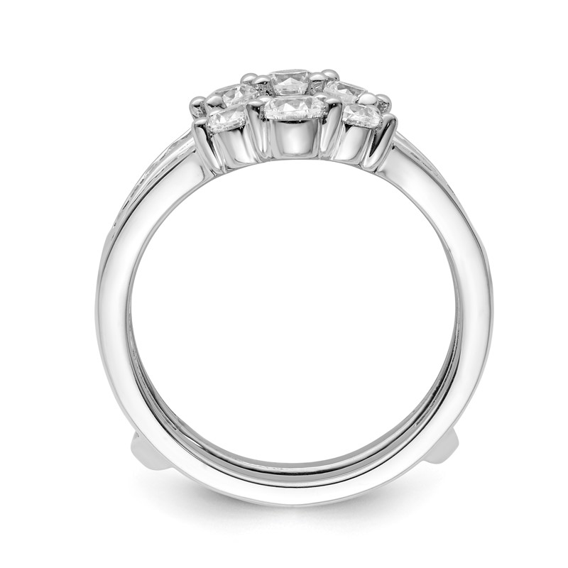 14k White Gold 1 carat Lab Grown Diamond VS/SI+ G+ Complete Ring Guard