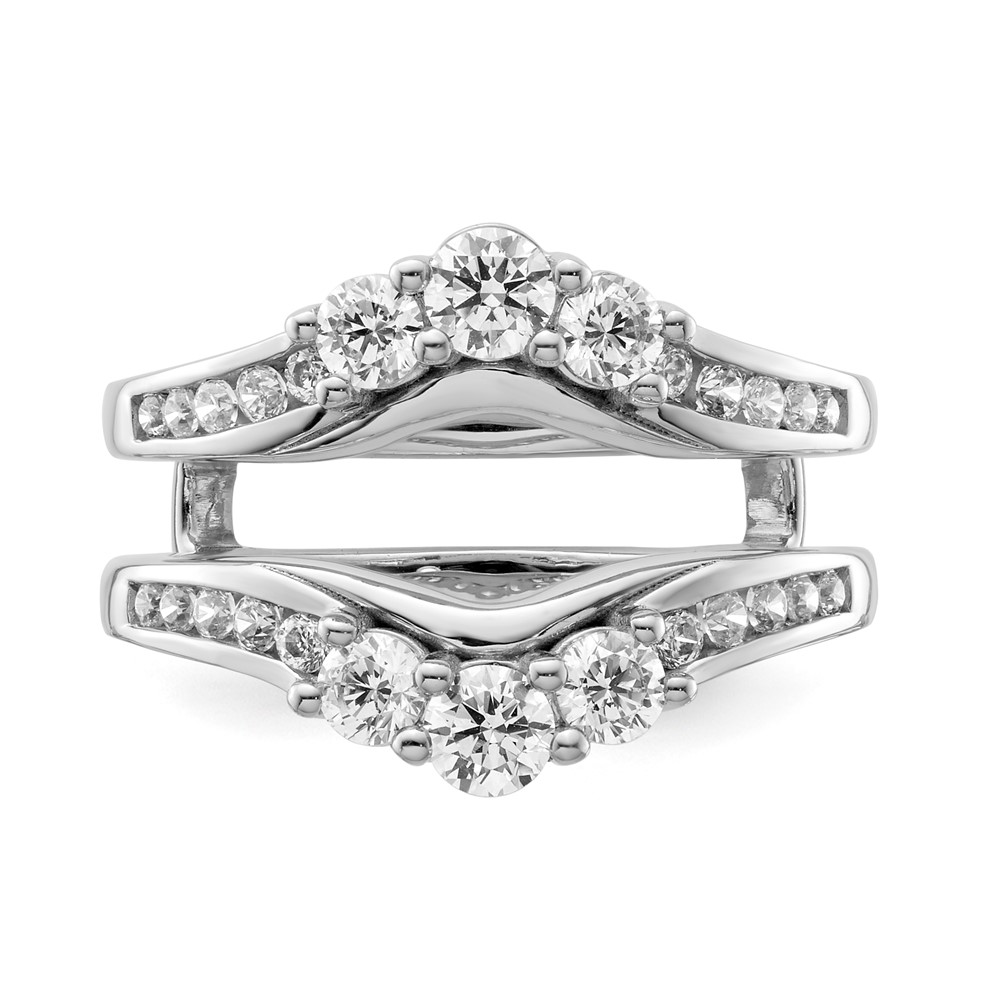 14k White Gold 1 carat Lab Grown Diamond VS/SI+ G+ Complete Ring Guard (RM9315B-100-7WLG)