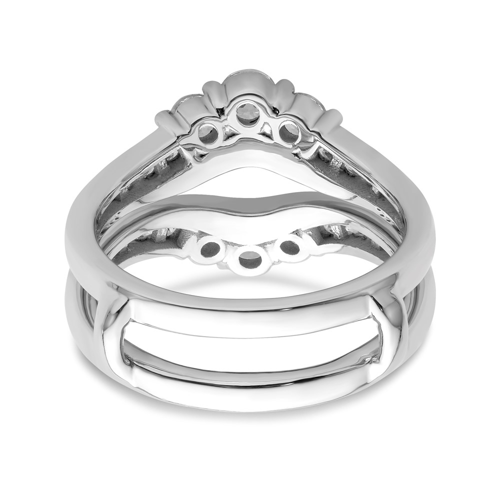 14k White Gold 1 carat Lab Grown Diamond VS/SI+ G+ Complete Ring Guard (RM9315B-100-7WLG)