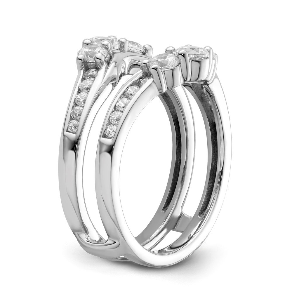 14k White Gold 1 carat Lab Grown Diamond VS/SI+ G+ Complete Ring Guard (RM9315B-100-7WLG)