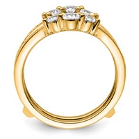 14K Yellow Gold 1 Carat Lab Grown Diamond VS SI+ G+ Complete Ring Guard view 2