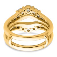 14K Yellow Gold 1 Carat Lab Grown Diamond VS SI+ G+ Complete Ring Guard view 5