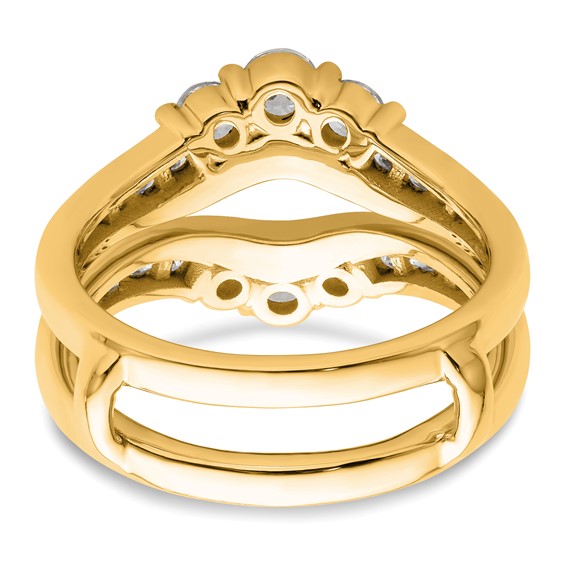 14k 1 carat Lab Grown Diamond VS/SI+ G+ Complete Ring Guard