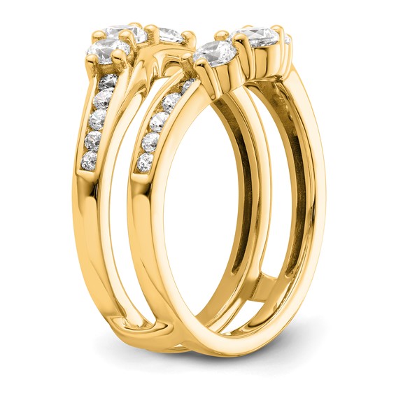 14k 1 carat Lab Grown Diamond VS/SI+ G+ Complete Ring Guard