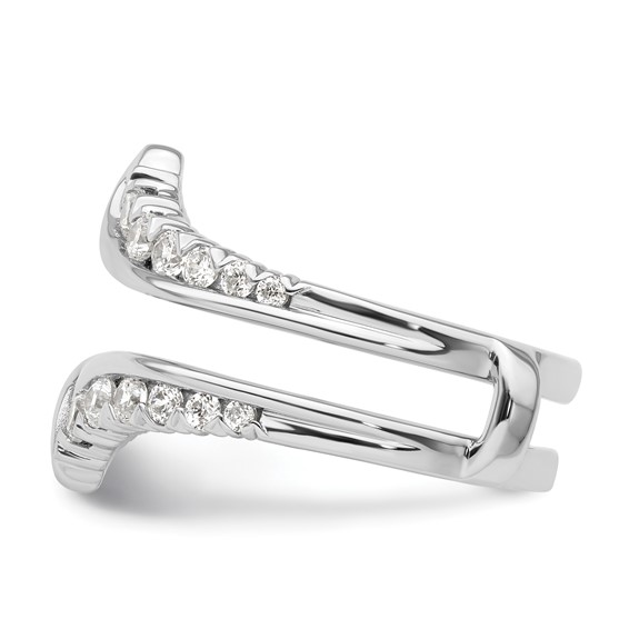 14k White Gold 3/4 carat Lab Grown Diamond VS/SI+ G+ Complete Ring Guard