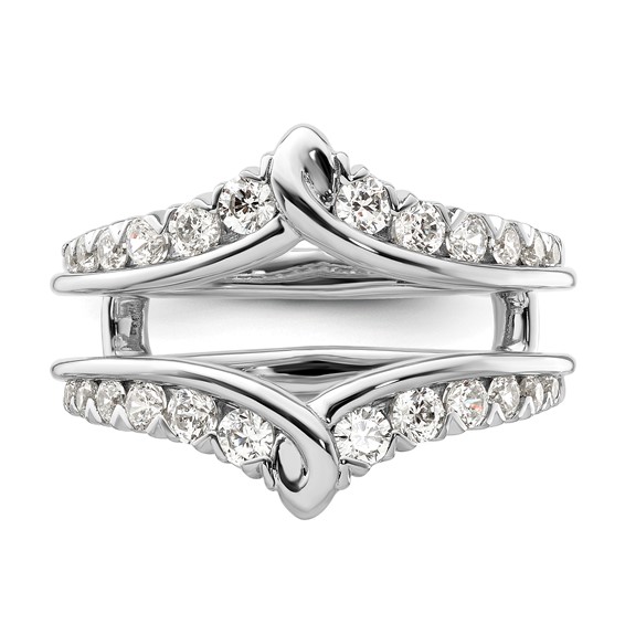 14k White Gold 3/4 carat Lab Grown Diamond VS/SI+ G+ Complete Ring Guard