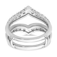 14K White Gold 0.75 Carat Lab Grown Diamond VS SI+ G+ Complete Ring Guard view 5