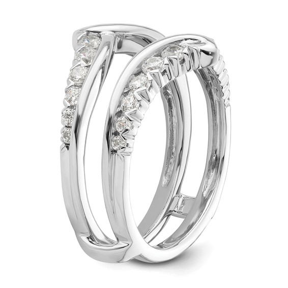 14k White Gold 3/4 carat Lab Grown Diamond VS/SI+ G+ Complete Ring Guard