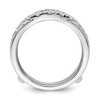 14K White Gold 1.20 Carat Lab Grown Diamond VS SI+ G+ Complete Ring Guard view 2