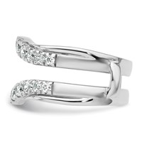 14K White Gold 1.20 Carat Lab Grown Diamond VS SI+ G+ Complete Ring Guard view 3