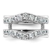 14K White Gold 1.20 Carat Lab Grown Diamond VS SI+ G+ Complete Ring Guard view 4