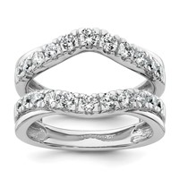 14K White Gold 1.20 Carat Lab Grown Diamond VS SI+ G+ Complete Ring Guard view 1