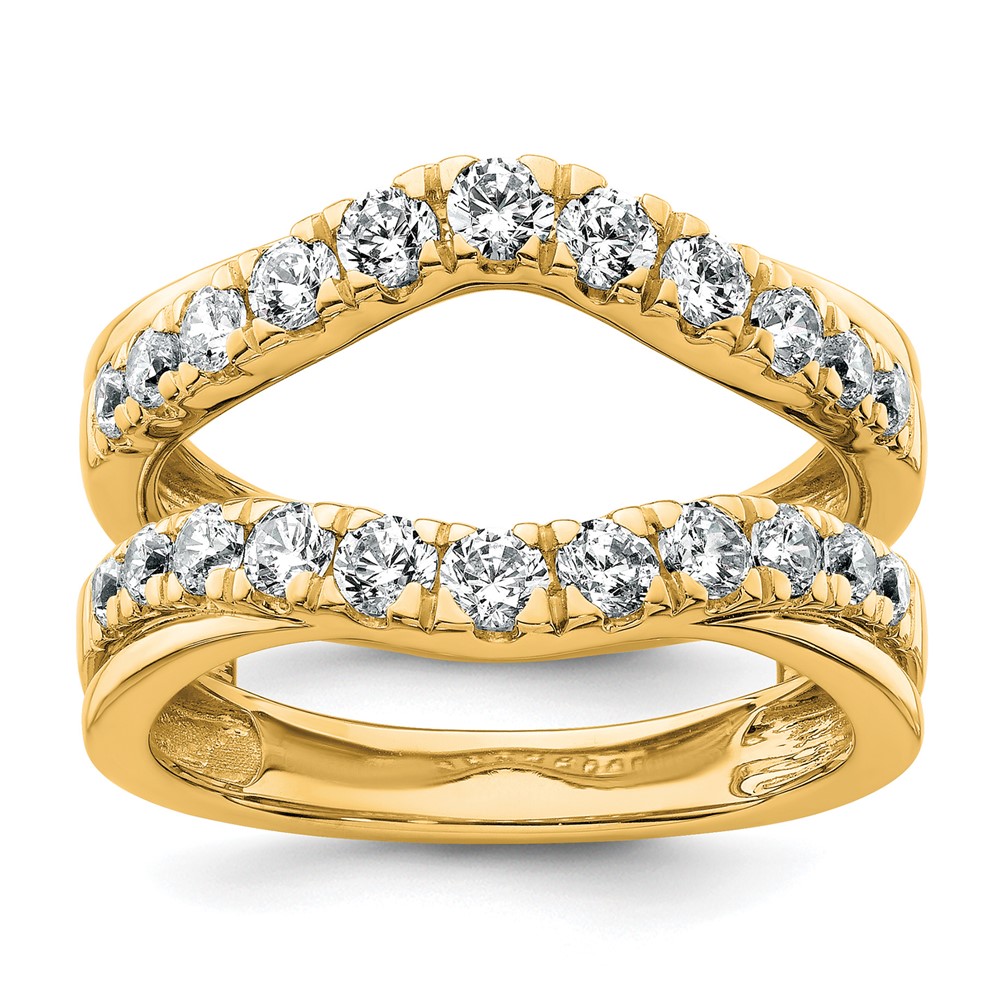 14K Yellow Gold 1.20 Carat Lab Grown Diamond VS SI+ G+ Complete Ring Guard
