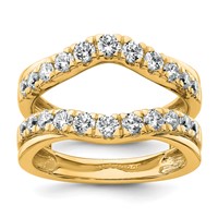 14K Yellow Gold 1.20 Carat Lab Grown Diamond VS SI+ G+ Complete Ring Guard view 1