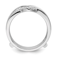 14K White Gold 0.33 Carat Lab Grown Diamond VS SI+ G+ Complete Twisted Ring Guard view 2