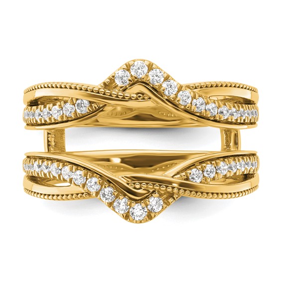 14K Yellow Guard Lab Grown VS/SI+ G+ Dia Ring Guard